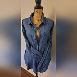 Denim Button Down Top